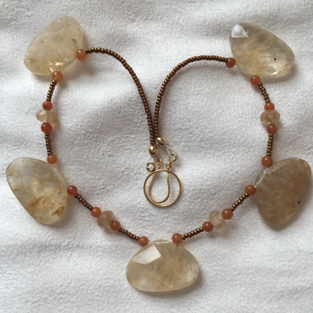 Agate and Quartz Necklace